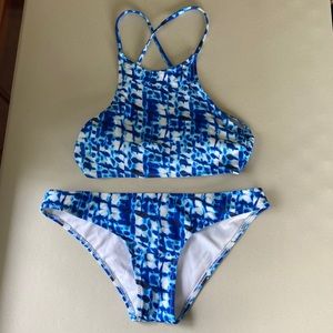 cupshe tie dye bikini size small